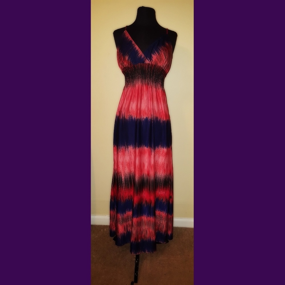 Women's striped maxi dress